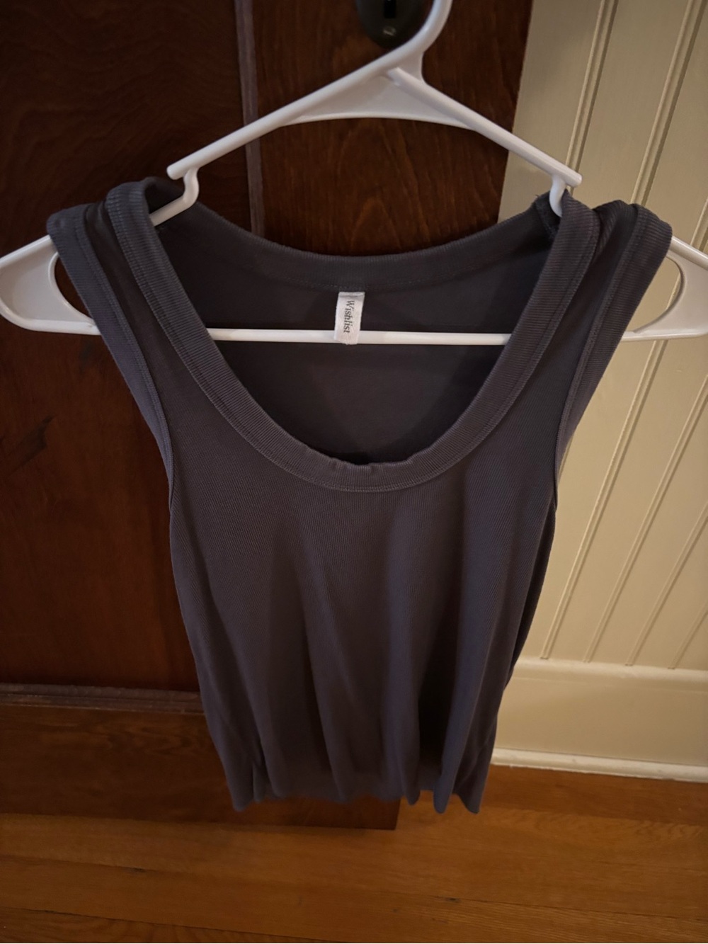 Wishlist Charcoal Ribbed Tank Top - Gray